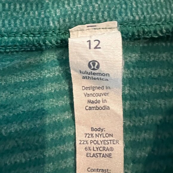 Lululemon Think Fast Pullover Herringbone 1/4 Zip Jacket Top Womens Size 12 - Picture 7 of 8